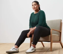 Shirt mit 3/4-Arm, dunkelgrün