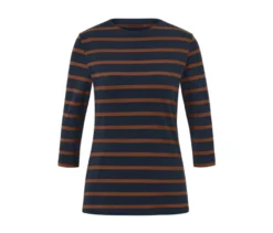 Shirt mit 3/4-Arm, gestreift