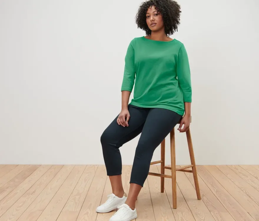 Shirt mit 3/4-Arm, grün