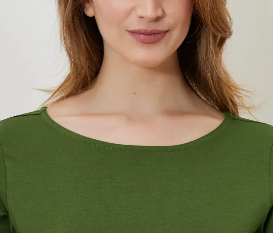 Shirt mit 3/4-Arm, Hellgrün