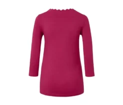 Shirt mit 3/4-Arm, himbeerrot