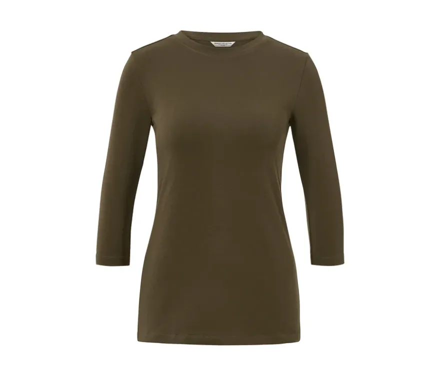 Shirt mit 3/4-Arm, khaki