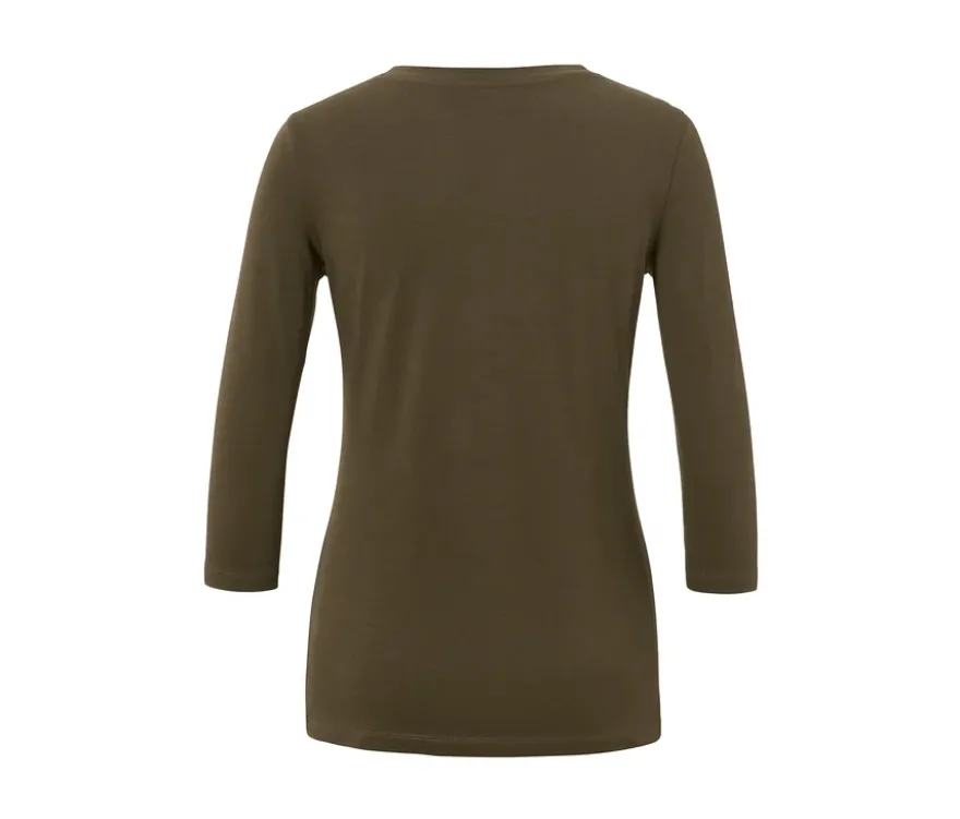 Shirt mit 3/4-Arm, khaki