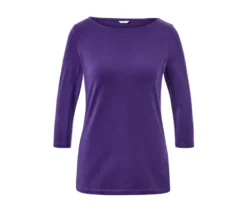 Shirt mit 3/4-Arm, lila