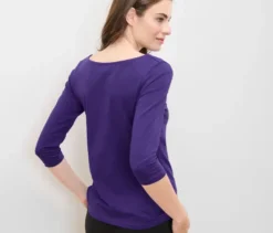 Shirt mit 3/4-Arm, lila