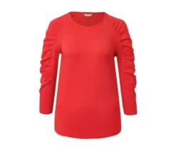 Shirt mit 3/4-Arm, rot