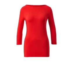 Shirt mit 3/4-Arm, rot