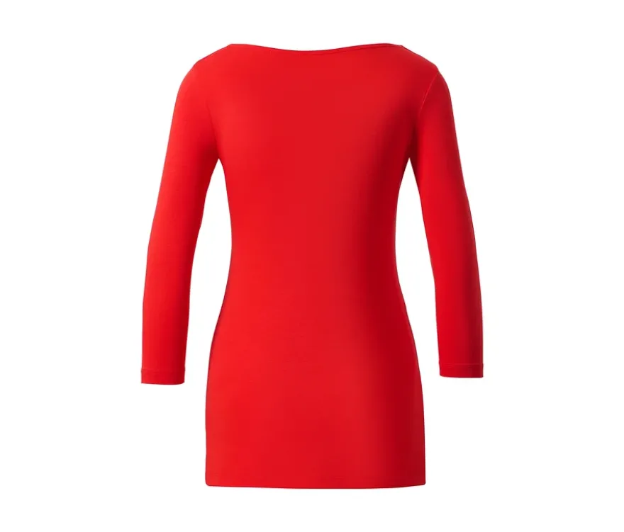 Shirt mit 3/4-Arm, rot