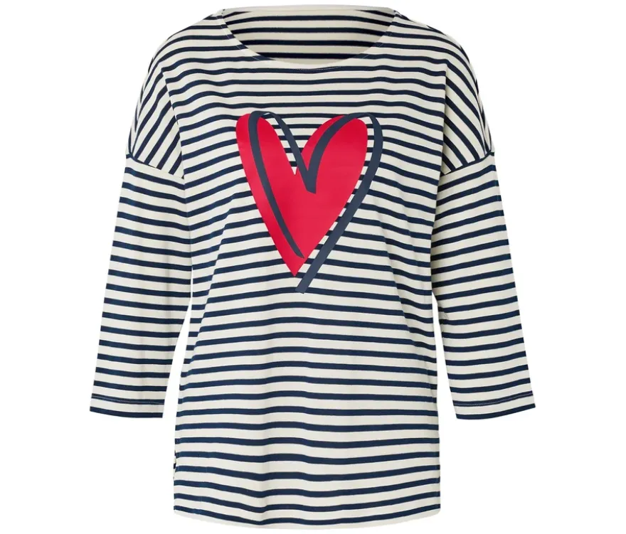 Shirt mit 3/4-Arm, Streifen