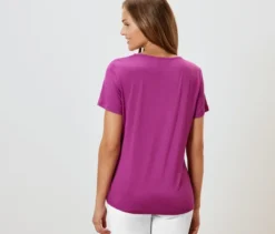 Shirt mit Faltendetail, berry