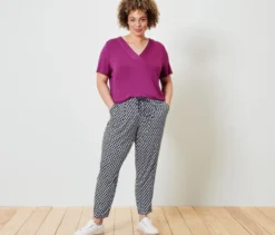 Shirt mit Faltendetail, berry