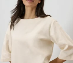 Shirt mit Struktur, creme