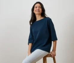 Shirt mit Struktur, dunkelblau