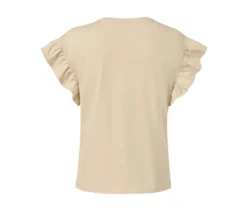 Shirt mit Volant, sandfarben