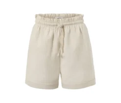 Shorts aus Leinenmix, sandfarben