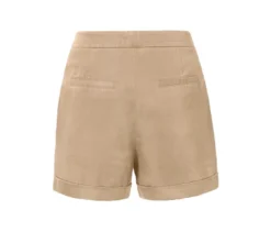 Shorts mit Leinenanteil, beige