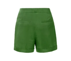 Shorts mit Leinenanteil, grün