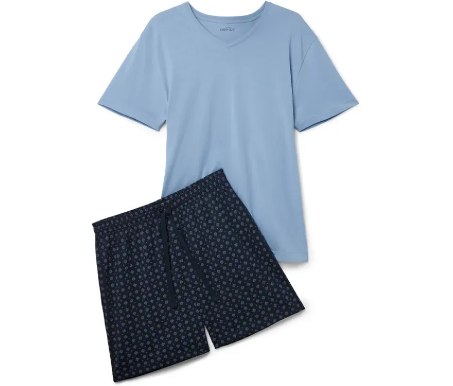 Shorty-Pyjama-Set, Alloverprint