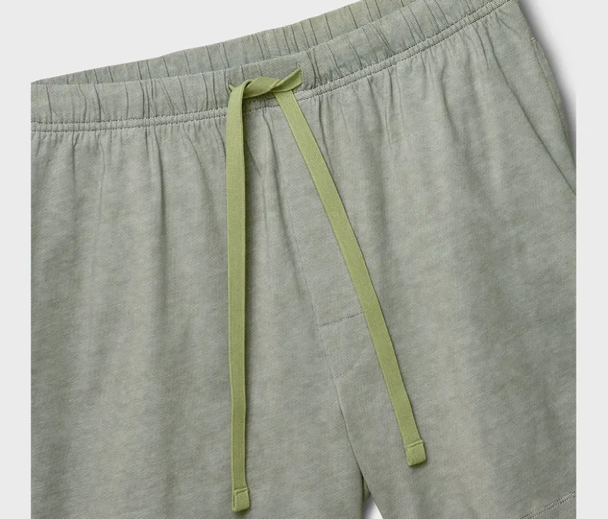 Shorty-Pyjama-Set, grün/grün-weiß gestreift