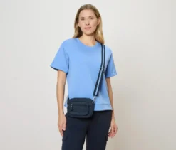 Sicherheits-Umhänge-und-Bauchtasche, blau