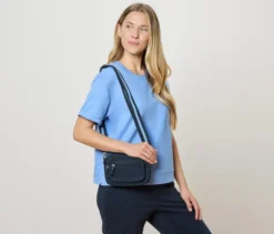 Sicherheits-Umhänge-und-Bauchtasche, blau
