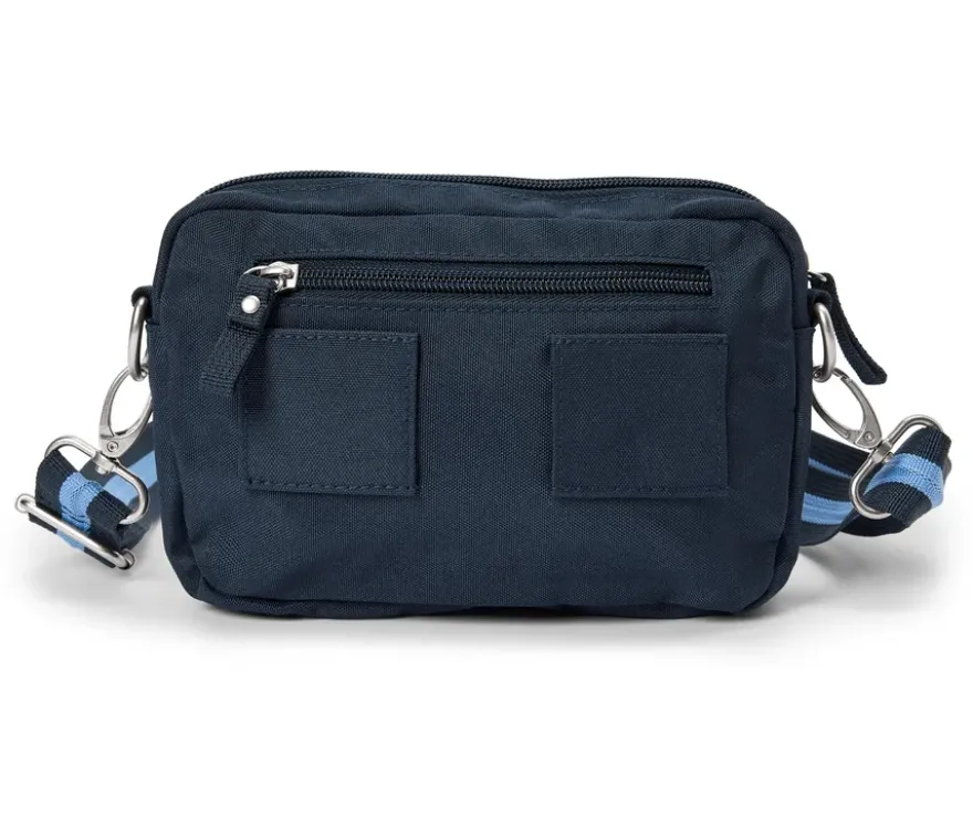 Sicherheits-Umhänge-und-Bauchtasche, blau