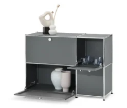 Sideboard »CN3« mit 4 Klappen, grau