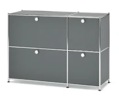 Sideboard »CN3« mit 4 Klappen, grau