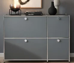 Sideboard »CN3« mit 4 Klappen, grau