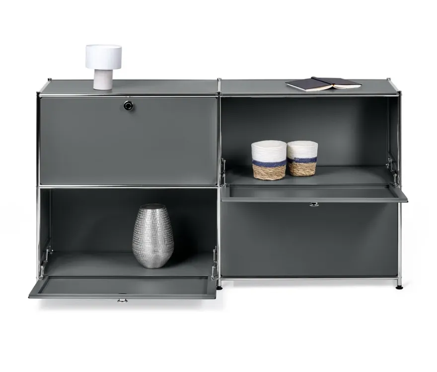 Sideboard »CN3« mit vier Klappen, grau