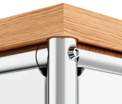 Sideboard Metall »CN3« mit Holzplatte, 1 Klappenfach und 4 Schubladen, weiß