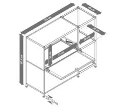 Sideboard Metall »CN3« mit 2 Klappenfächern, weiß