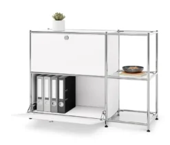 Sideboard Metall »CN3« mit 2 Klappenfächern, weiß