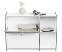 Sideboard Metall »CN3« mit 2 Klappenfächern, weiß