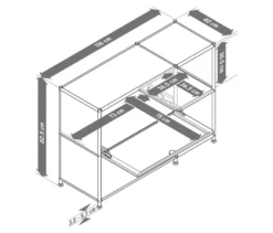 Sideboard Metall »CN3« mit 2 Klappenfächern, weiß