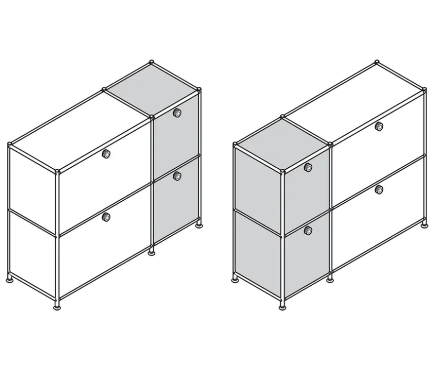 Sideboard Metall »CN3« mit 4 Klappenfächern