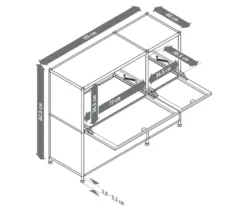 Sideboard Metall »CN3« mit 4 Klappenfächern
