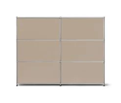 Sideboard Metall »CN3« mit 4 Klappenfächern, taupe