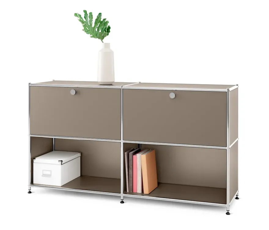 Sideboard Metall »CN3« mit 2 versetzbaren Klappenfächern