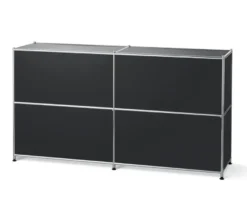 Sideboard Metall »CN3« mit versetzbaren Klappenfächern, schwarz