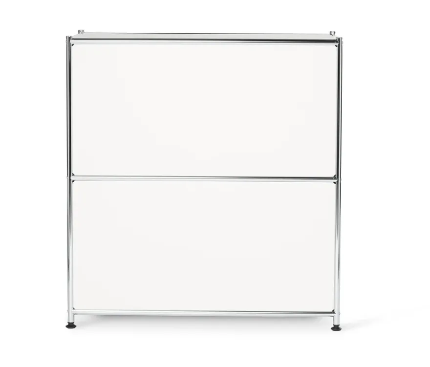 Sideboard Metall »CN3«, niedrig mit Klappenfächern, weiß