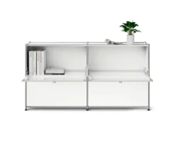 Sideboard Metall »CN3 Slim Line« mit 4 Klappfächern, weiß