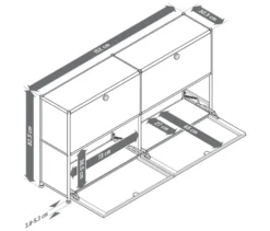 Sideboard Metall »CN3 Slim Line« mit 4 Klappfächern, weiß
