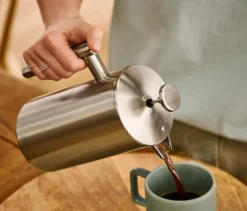 Siebstempelkanne 900 ml, doppelwandig, Edelstahl