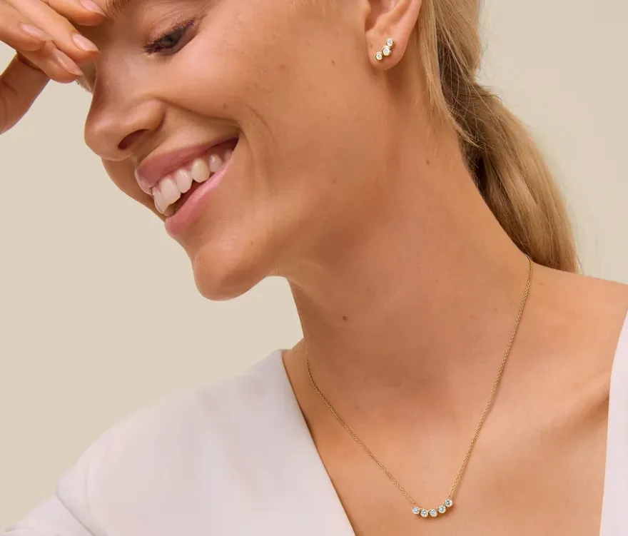 925 Silber Kette Tennis Zirkonia