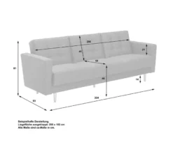 3-Sitzer Schlafsofa »Janny«, anthrazit