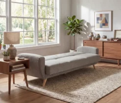 3-Sitzer-Schlafsofa »Justus« in grau meliertem Webstoff