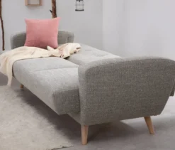 3-Sitzer-Schlafsofa »Justus« in grau meliertem Webstoff