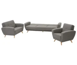 3-Sitzer-Schlafsofa »Justus« in grau meliertem Webstoff