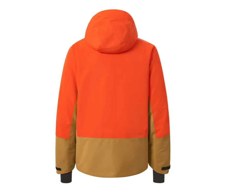 Skijacke, orange/braun